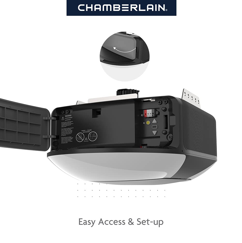 Chamberlain B4603T MYQ Smart Garage Door Opener, Ultra Quiet Belt Drive, 3/4-HP Motor - Quantity 1