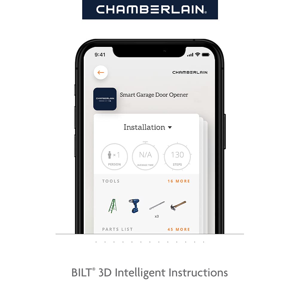 Chamberlain B2405 Quiet Wi-Fi Garage Door Opener, Wireless Keypad - Quantity 1