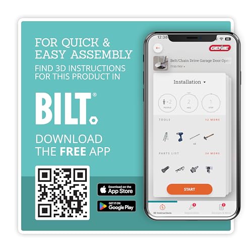 Genie QuietLift Connect – WiFi Smart Garage Door Opener with Added Wireless Keypad, ¾ HPC Smart Belt Drive – Compatible with Alexa and Google Assistant, Model 3053-TKV